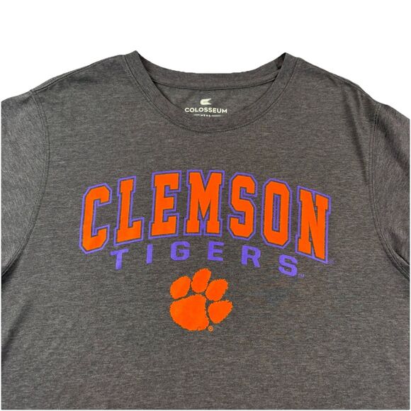 Clemson Tigers T Shirt Mens XL Gray Colosseum NWOT Short Sleeve - Picture 1 of 6